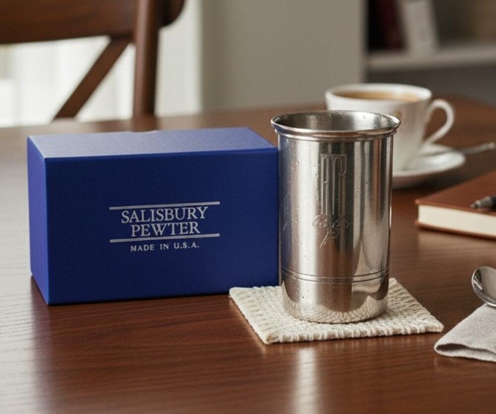 Salisbury Pewter Images of America Engraved Cup 3.5" Tall Silver Julep